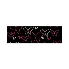 Pink Neon Butterflies Satin Scarf (oblong) by Valentinaart