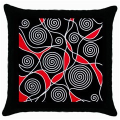 Hypnotic Design Throw Pillow Case (black) by Valentinaart