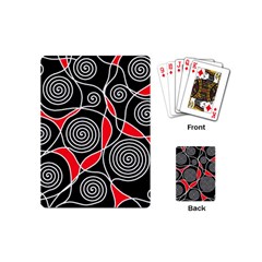 Hypnotic Design Playing Cards (mini)  by Valentinaart