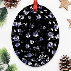 Blue Soul Oval Filigree Ornament (2-side)  by Valentinaart