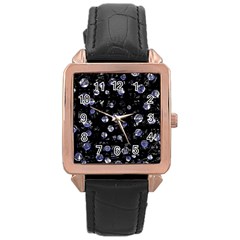 Blue Soul Rose Gold Leather Watch  by Valentinaart