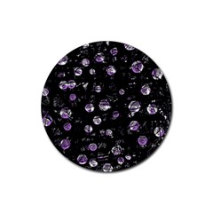 Purple Soul Rubber Coaster (round)  by Valentinaart