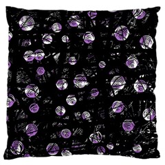 Purple Soul Large Cushion Case (one Side) by Valentinaart