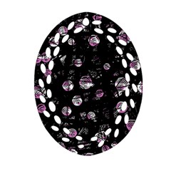 Purple Soul Ornament (oval Filigree)  by Valentinaart