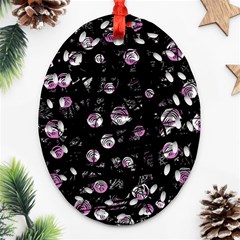 Purple Soul Oval Filigree Ornament (2-side)  by Valentinaart