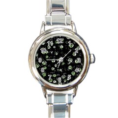 Green Soul  Round Italian Charm Watch by Valentinaart