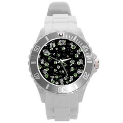 Green Soul  Round Plastic Sport Watch (l) by Valentinaart