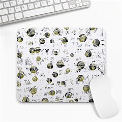 White And Yellow Soul Large Mousepads by Valentinaart