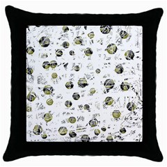 White And Yellow Soul Throw Pillow Case (black) by Valentinaart