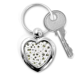 White And Yellow Soul Key Chains (heart)  by Valentinaart