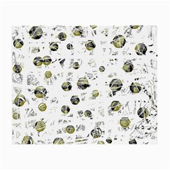 White And Yellow Soul Small Glasses Cloth (2-side) by Valentinaart