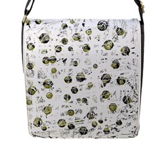 White And Yellow Soul Flap Messenger Bag (l)  by Valentinaart