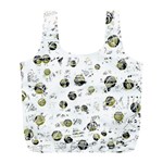 White and yellow soul Full Print Recycle Bags (L)  Front