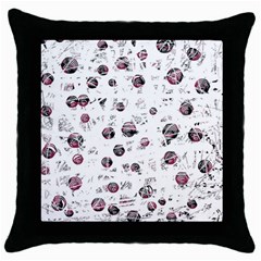 White And Red Soul Throw Pillow Case (black) by Valentinaart