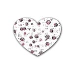 White and red soul Heart Coaster (4 pack)  Front