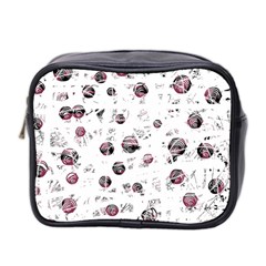 White And Red Soul Mini Toiletries Bag 2-side by Valentinaart