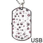 White and red soul Dog Tag USB Flash (Two Sides)  Front