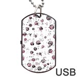 White and red soul Dog Tag USB Flash (Two Sides)  Back