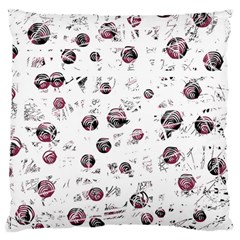 White And Red Soul Large Cushion Case (one Side) by Valentinaart