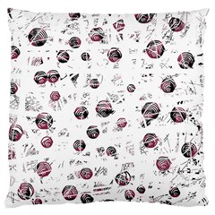 White And Red Soul Large Flano Cushion Case (one Side) by Valentinaart