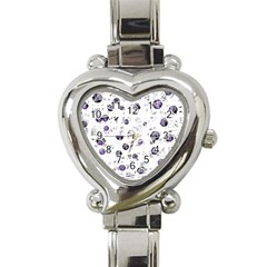 White And Blue Soul Heart Italian Charm Watch by Valentinaart