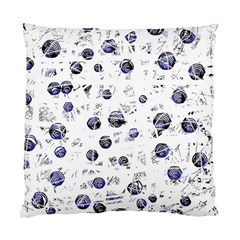 White And Deep Blue Soul Standard Cushion Case (one Side) by Valentinaart