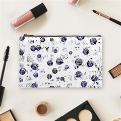 White And Deep Blue Soul Cosmetic Bag (medium)  by Valentinaart