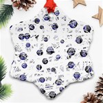 White and deep blue soul Ornament (Snowflake)  Front