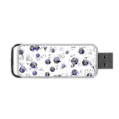 White And Deep Blue Soul Portable Usb Flash (two Sides) by Valentinaart