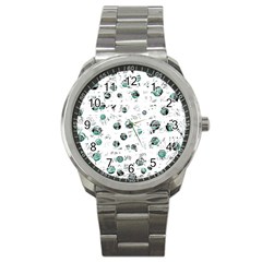 White And Green Soul Sport Metal Watch by Valentinaart