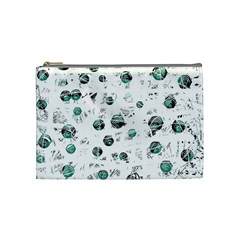 White And Green Soul Cosmetic Bag (medium)  by Valentinaart