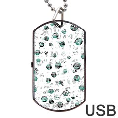 White And Green Soul Dog Tag Usb Flash (one Side) by Valentinaart