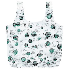 White And Green Soul Full Print Recycle Bags (l)  by Valentinaart