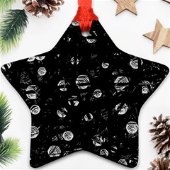 Black And Gray Soul Ornament (star)  by Valentinaart