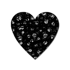 Black And Gray Soul Heart Magnet by Valentinaart