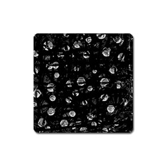 Black And Gray Soul Square Magnet by Valentinaart