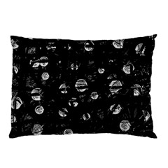 Black And Gray Soul Pillow Case by Valentinaart