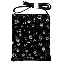 Black And Gray Soul Shoulder Sling Bags by Valentinaart