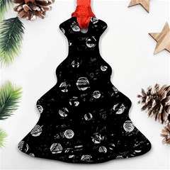 Black And Gray Soul Ornament (christmas Tree) by Valentinaart