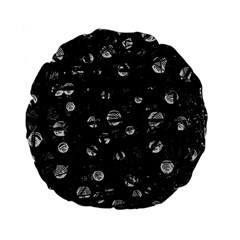 Black And Gray Soul Standard 15  Premium Flano Round Cushions by Valentinaart