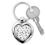 White and gray soul Key Chains (Heart)  Front