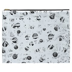 White And Gray Soul Cosmetic Bag (xxxl)  by Valentinaart