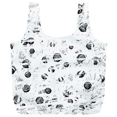 White And Gray Soul Full Print Recycle Bags (l)  by Valentinaart