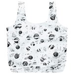 White and gray soul Full Print Recycle Bags (L)  Front