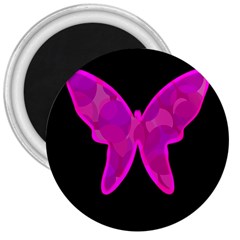 Purple Butterfly 3  Magnets by Valentinaart