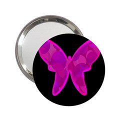 Purple Butterfly 2 25  Handbag Mirrors by Valentinaart