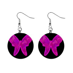 Purple Butterfly Mini Button Earrings by Valentinaart