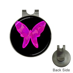 Purple Butterfly Hat Clips With Golf Markers by Valentinaart