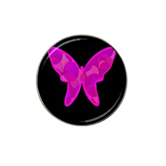 Purple Butterfly Hat Clip Ball Marker by Valentinaart