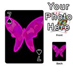 Purple butterfly Playing Cards 54 Designs  Front - Spade7